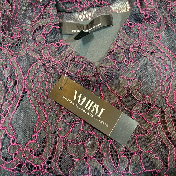 WHBM two tone lace shell NWT excellent size 4 - Picture 11 of 12